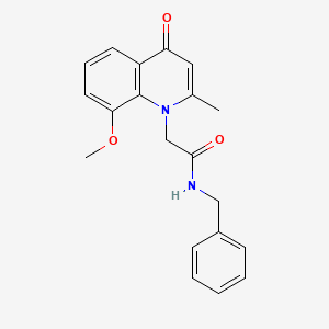 molecular formula C20H20N2O3 B5749333 N-benzyl-2-(8-methoxy-2-methyl-4-oxo-1(4H)-quinolinyl)acetamide 
