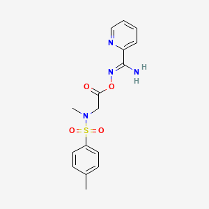 N'-[(2-{methyl[(4-methylphenyl)sulfonyl]amino}acetyl)oxy]-2-pyridinecarboximidamide