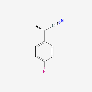 molecular formula C9H8FN B574934 (2S)-2-(4-fluorophenyl)propanenitrile CAS No. 159517-51-8