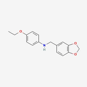 (1,3-benzodioxol-5-ylmethyl)(4-ethoxyphenyl)amine