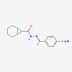 molecular formula C16H17N3O B5749356 N'-(4-cyanobenzylidene)bicyclo[4.1.0]heptane-7-carbohydrazide 