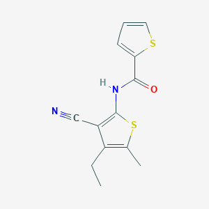 molecular formula C13H12N2OS2 B5749373 N-(3-cyano-4-ethyl-5-methyl-2-thienyl)-2-thiophenecarboxamide 