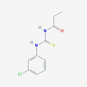molecular formula C10H11ClN2OS B5749400 N-{[(3-chlorophenyl)amino]carbonothioyl}propanamide 