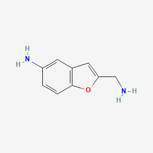 molecular formula C9H10N2O B574941 2-(Aminomethyl)benzofuran-5-amine CAS No. 165735-69-3