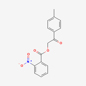 molecular formula C16H13NO5 B5749410 2-(4-methylphenyl)-2-oxoethyl 2-nitrobenzoate 