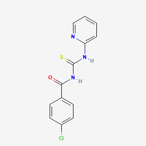 molecular formula C13H10ClN3OS B5749413 4-chloro-N-[(2-pyridinylamino)carbonothioyl]benzamide 