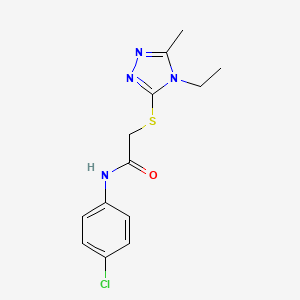N-(4-chlorophenyl)-2-[(4-ethyl-5-methyl-4H-1,2,4-triazol-3-yl)thio]acetamide