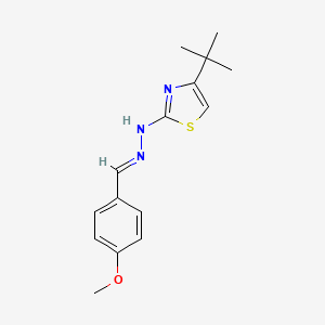 molecular formula C15H19N3OS B5749429 4-methoxybenzaldehyde (4-tert-butyl-1,3-thiazol-2-yl)hydrazone 