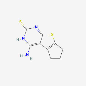 4-amino-6,7-dihydro-5H-cyclopenta[4,5]thieno[2,3-d]pyrimidine-2-thiol