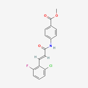 molecular formula C17H13ClFNO3 B5749442 methyl 4-{[3-(2-chloro-6-fluorophenyl)acryloyl]amino}benzoate 