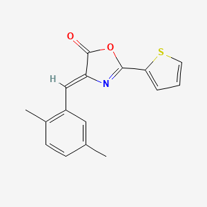 molecular formula C16H13NO2S B5749452 4-(2,5-dimethylbenzylidene)-2-(2-thienyl)-1,3-oxazol-5(4H)-one 