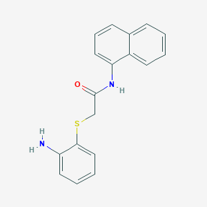 molecular formula C18H16N2OS B5749455 2-[(2-aminophenyl)thio]-N-1-naphthylacetamide 
