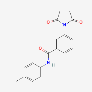 molecular formula C18H16N2O3 B5749461 3-(2,5-dioxo-1-pyrrolidinyl)-N-(4-methylphenyl)benzamide 