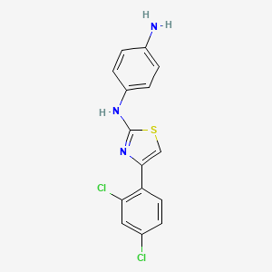 molecular formula C15H11Cl2N3S B5749463 (4-aminophenyl)[4-(2,4-dichlorophenyl)-1,3-thiazol-2-yl]amine 