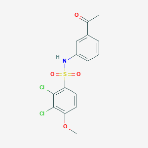 molecular formula C15H13Cl2NO4S B5749479 N-(3-acetylphenyl)-2,3-dichloro-4-methoxybenzenesulfonamide 
