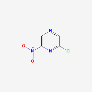 molecular formula C4H2ClN3O2 B574948 2-氯-6-硝基吡嗪 CAS No. 195073-19-9