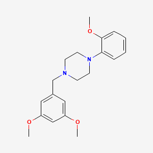 molecular formula C20H26N2O3 B5749490 1-[(3,5-Dimethoxyphenyl)methyl]-4-(2-methoxyphenyl)piperazine 