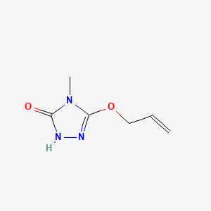 molecular formula C6H9N3O2 B574950 3-(Allyloxy)-4-methyl-1H-1,2,4-triazol-5(4H)-one CAS No. 181274-49-7