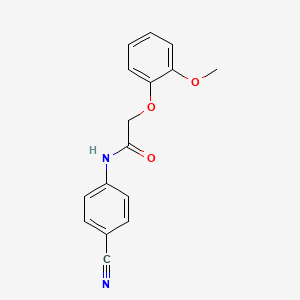 molecular formula C16H14N2O3 B5749516 N-(4-cyanophenyl)-2-(2-methoxyphenoxy)acetamide 