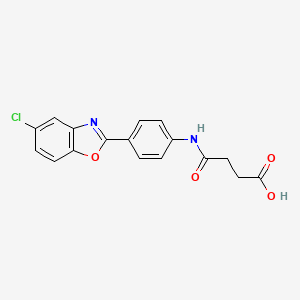 molecular formula C17H13ClN2O4 B5749545 4-{[4-(5-chloro-1,3-benzoxazol-2-yl)phenyl]amino}-4-oxobutanoic acid 