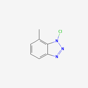 molecular formula C7H6ClN3 B574957 1H-Benzotriazole, C-chloro-C-methyl- CAS No. 193293-71-9