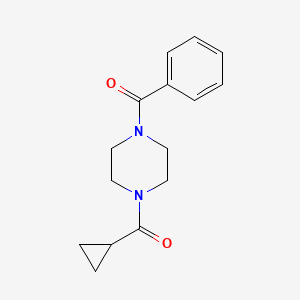 molecular formula C15H18N2O2 B5749594 1-benzoyl-4-(cyclopropylcarbonyl)piperazine 
