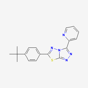 molecular formula C18H17N5S B5749600 6-(4-tert-butylphenyl)-3-(2-pyridinyl)[1,2,4]triazolo[3,4-b][1,3,4]thiadiazole 
