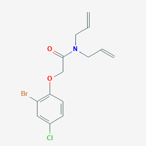 molecular formula C14H15BrClNO2 B5749610 N,N-diallyl-2-(2-bromo-4-chlorophenoxy)acetamide 