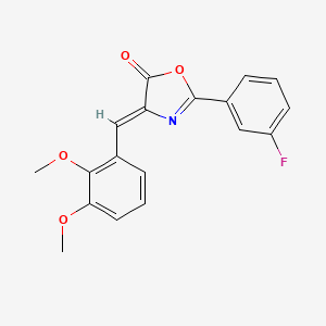 molecular formula C18H14FNO4 B5749615 4-(2,3-dimethoxybenzylidene)-2-(3-fluorophenyl)-1,3-oxazol-5(4H)-one 