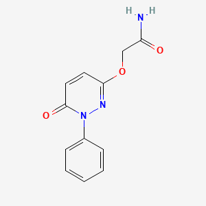 molecular formula C12H11N3O3 B5749624 2-[(6-oxo-1-phenyl-1,6-dihydro-3-pyridazinyl)oxy]acetamide 