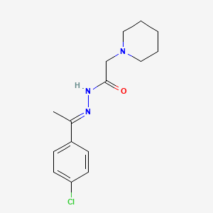 molecular formula C15H20ClN3O B5749628 N'-[1-(4-chlorophenyl)ethylidene]-2-(1-piperidinyl)acetohydrazide 