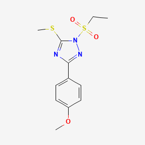 1-(ethylsulfonyl)-3-(4-methoxyphenyl)-5-(methylthio)-1H-1,2,4-triazole