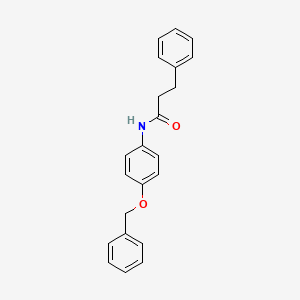 molecular formula C22H21NO2 B5749655 N-[4-(benzyloxy)phenyl]-3-phenylpropanamide 