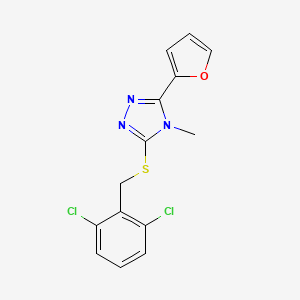 molecular formula C14H11Cl2N3OS B5749677 3-[(2,6-dichlorobenzyl)thio]-5-(2-furyl)-4-methyl-4H-1,2,4-triazole 
