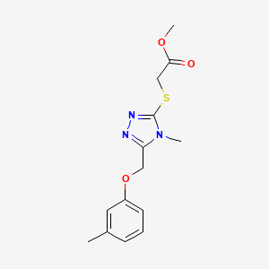 methyl ({4-methyl-5-[(3-methylphenoxy)methyl]-4H-1,2,4-triazol-3-yl}thio)acetate
