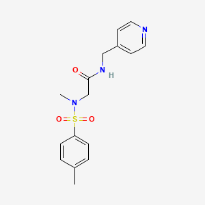 molecular formula C16H19N3O3S B5749694 N~2~-methyl-N~2~-[(4-methylphenyl)sulfonyl]-N~1~-(4-pyridinylmethyl)glycinamide 