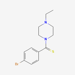 molecular formula C13H17BrN2S B5749708 1-[(4-bromophenyl)carbonothioyl]-4-ethylpiperazine 