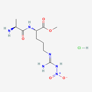 molecular formula C10H21ClN6O5 B574971 H-Ala-arg(NO2)-ome hcl CAS No. 161451-22-5