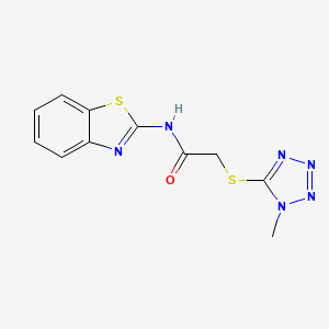 N-1,3-benzothiazol-2-yl-2-[(1-methyl-1H-tetrazol-5-yl)thio]acetamide