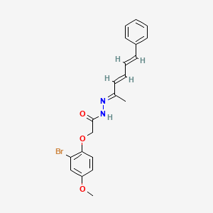 molecular formula C21H21BrN2O3 B5749735 2-(2-bromo-4-methoxyphenoxy)-N'-(1-methyl-5-phenyl-2,4-pentadien-1-ylidene)acetohydrazide 