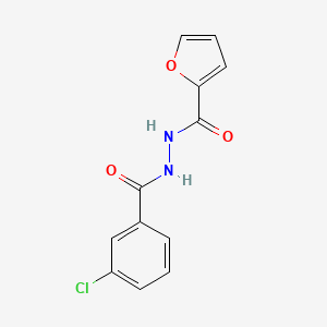 molecular formula C12H9ClN2O3 B5749749 N'-(3-chlorobenzoyl)-2-furohydrazide 