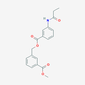 molecular formula C19H19NO5 B5749766 3-(methoxycarbonyl)benzyl 3-(propionylamino)benzoate 