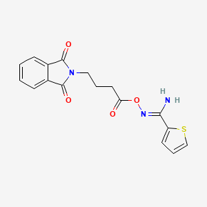 molecular formula C17H15N3O4S B5749783 N'-{[4-(1,3-dioxo-1,3-dihydro-2H-isoindol-2-yl)butanoyl]oxy}thiophene-2-carboximidamide 