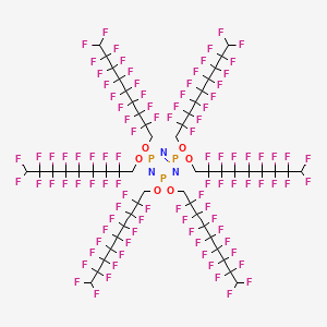 molecular formula C54H18F96N3O6P3 B574980 Hexakis(1H,1H,9H-perfluorononyloxy)phosphazene CAS No. 186043-67-4