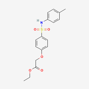 molecular formula C17H19NO5S B5749814 ethyl (4-{[(4-methylphenyl)amino]sulfonyl}phenoxy)acetate 