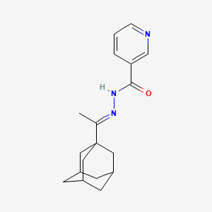 molecular formula C18H23N3O B5749846 N'-[1-(1-adamantyl)ethylidene]nicotinohydrazide 