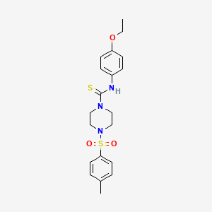 molecular formula C20H25N3O3S2 B5749854 N-(4-ethoxyphenyl)-4-[(4-methylphenyl)sulfonyl]-1-piperazinecarbothioamide 