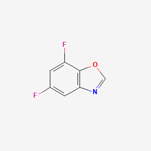 molecular formula C7H3F2NO B574988 5,7-Difluoro-1,3-benzoxazole CAS No. 192583-01-0