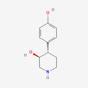 molecular formula C11H15NO2 B574989 4-(4-hydroxyphenyl)-(3S,4S)-3-piperidinol CAS No. 188866-44-6