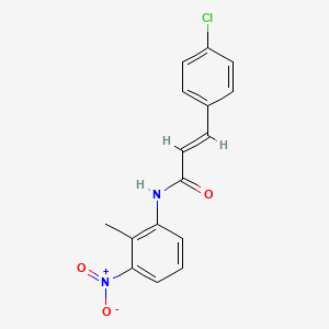 molecular formula C16H13ClN2O3 B5749898 3-(4-chlorophenyl)-N-(2-methyl-3-nitrophenyl)acrylamide 